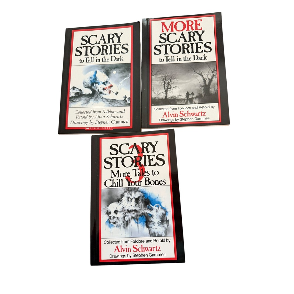 Scary Stories to Tell in the Dark Complete Trilogy 3 Book Set Alvin Schwartz New
